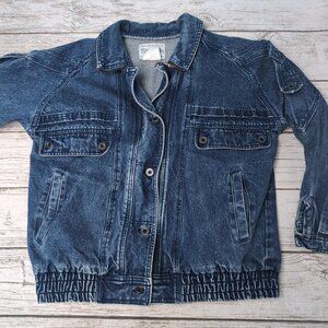 Vintage Tradition 80's Denim Bomber Jacket Jean Jacket